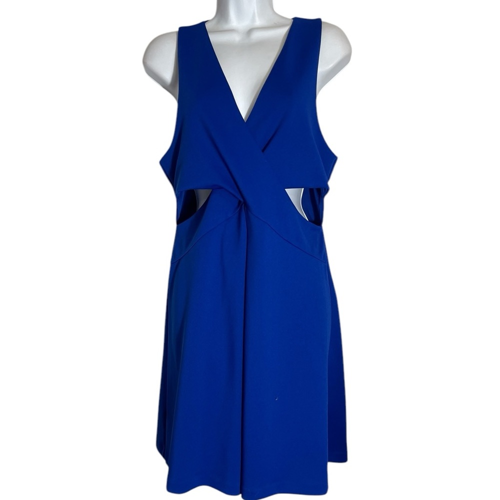Express dress size 12 bright sapphire royal blue sleeveless with cut out PERFECT